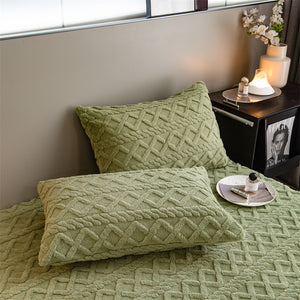 Pineapple Fleece Fitted Sheet - Green