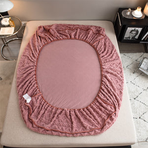Pineapple Fleece Fitted Sheet - Pink