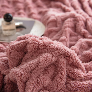 Pineapple Fleece Fitted Sheet - Pink