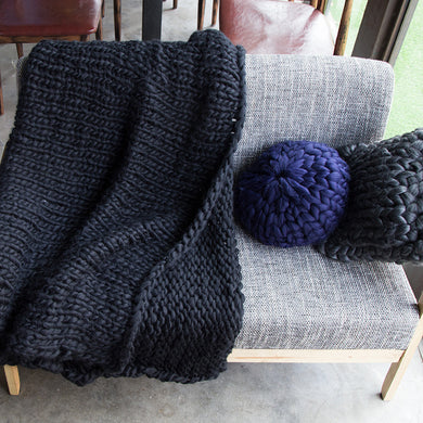 Hand Knitted Throw - 14 colours