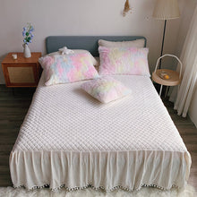 Load image into Gallery viewer, Fluffy Faux Mink &amp; Velvet Fleece Quilt Cover Set - Soft Rainbow