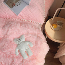 Load image into Gallery viewer, Fluffy Faux Mink &amp; Velvet Fleece Quilt Cover Set - Soft Pink