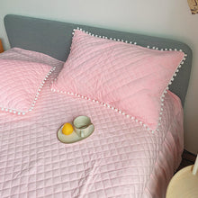 Load image into Gallery viewer, Fluffy Faux Mink &amp; Velvet Fleece Quilt Cover Set - Soft Pink