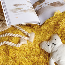 Load image into Gallery viewer, Fluffy Faux Mink &amp; Velvet Fleece Quilt Cover Set  - Soft Yellow