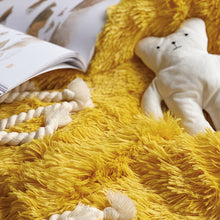 Load image into Gallery viewer, Fluffy Faux Mink &amp; Velvet Fleece Quilt Cover Set  - Soft Yellow