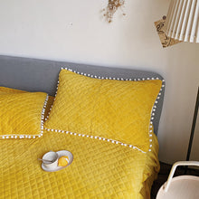 Load image into Gallery viewer, Fluffy Faux Mink &amp; Velvet Fleece Quilt Cover Set  - Soft Yellow
