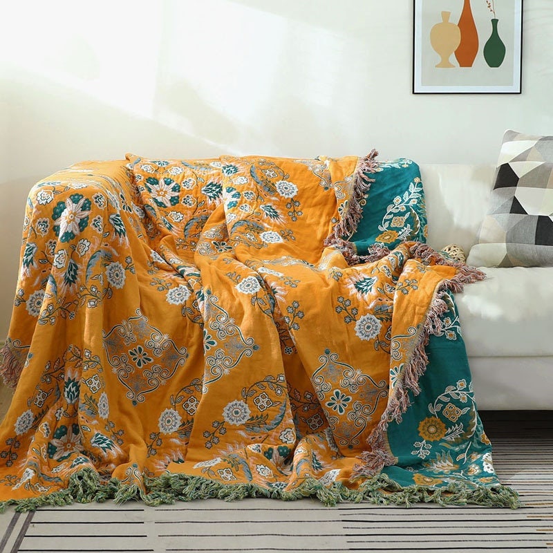 Cotton Queen Bedcover Sofa Blanket