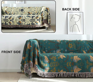 4 Layers Cotton Queen Sofa Throw Boho Throw Blanket