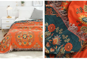 Cotton Queen Bedcover Sofa Blanket
