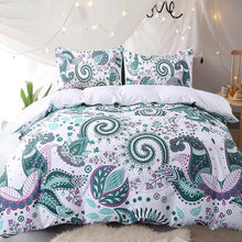 Load image into Gallery viewer, Green Paisley Premium Bed Set