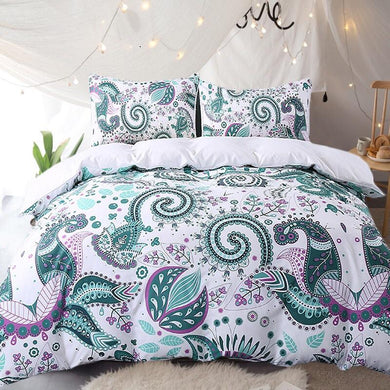 Green Paisley Premium Bed Set
