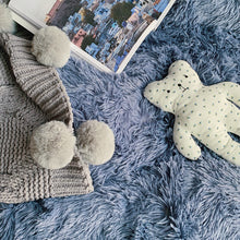 Load image into Gallery viewer, Fluffy Faux Mink &amp; Velvet Fleece Quilt Cover Set - Soft Blue
