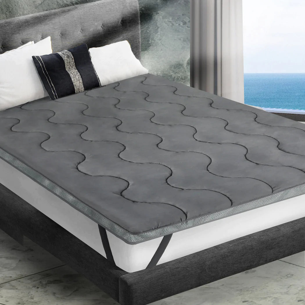 Luxore Airmax Bamboo Charcoal Pillowtop Mattress Topper Bohemian