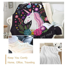 Load image into Gallery viewer, Unicorn Throw Blanket - 24 styles to choose