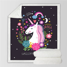 Load image into Gallery viewer, Unicorn Throw Blanket - 24 styles to choose