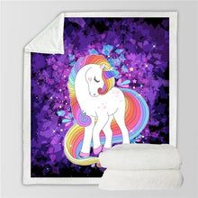 Load image into Gallery viewer, Unicorn Throw Blanket - 24 styles to choose