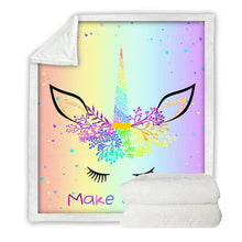 Load image into Gallery viewer, Unicorn Throw Blanket - 24 styles to choose