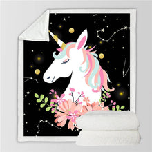 Load image into Gallery viewer, Unicorn Throw Blanket - 24 styles to choose