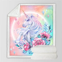 Load image into Gallery viewer, Unicorn Throw Blanket - 24 styles to choose