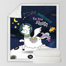 Load image into Gallery viewer, Unicorn Throw Blanket - 24 styles to choose