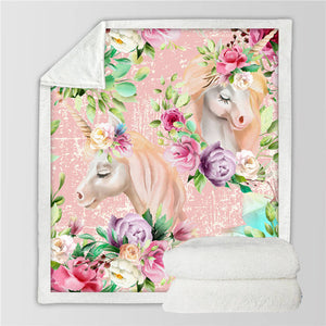 Unicorn Throw Blanket - 24 styles to choose
