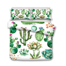 Load image into Gallery viewer, Tropical Cactus Duvet Cover Set