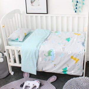Little Dinosaur 3Pcs Baby Bedding Set - 100% cotton
