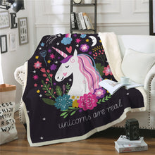 Load image into Gallery viewer, Unicorn Throw Blanket - 24 styles to choose