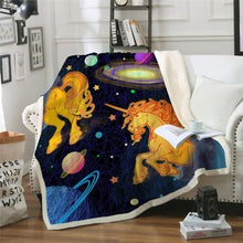 Load image into Gallery viewer, Unicorn Throw Blanket - 24 styles to choose