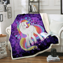 Load image into Gallery viewer, Unicorn Throw Blanket - 24 styles to choose