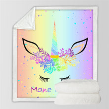 Load image into Gallery viewer, Unicorn Throw Blanket - 24 styles to choose