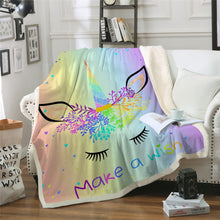 Load image into Gallery viewer, Unicorn Throw Blanket - 24 styles to choose