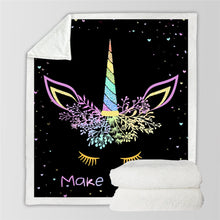 Load image into Gallery viewer, Unicorn Throw Blanket - 24 styles to choose