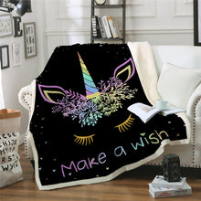 Load image into Gallery viewer, Unicorn Throw Blanket - 24 styles to choose
