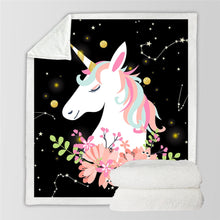Load image into Gallery viewer, Unicorn Throw Blanket - 24 styles to choose