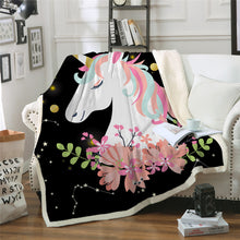 Load image into Gallery viewer, Unicorn Throw Blanket - 24 styles to choose