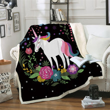 Load image into Gallery viewer, Unicorn Throw Blanket - 24 styles to choose