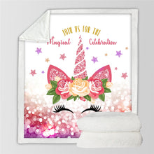 Load image into Gallery viewer, Unicorn Throw Blanket - 24 styles to choose