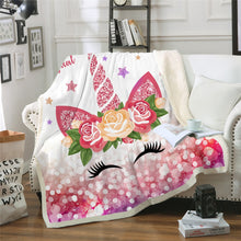 Load image into Gallery viewer, Unicorn Throw Blanket - 24 styles to choose