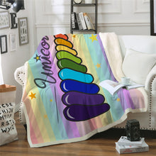 Load image into Gallery viewer, Unicorn Throw Blanket - 24 styles to choose
