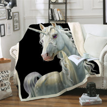 Load image into Gallery viewer, Unicorn Throw Blanket - 24 styles to choose