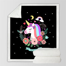 Load image into Gallery viewer, Unicorn Throw Blanket - 24 styles to choose