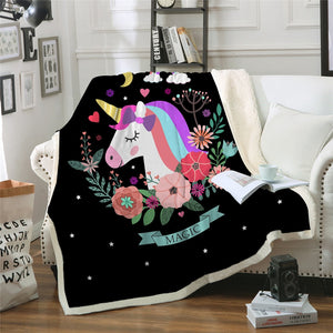 Unicorn Throw Blanket - 24 styles to choose