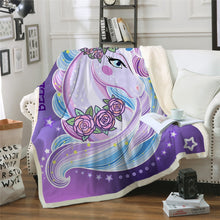 Load image into Gallery viewer, Unicorn Throw Blanket - 24 styles to choose