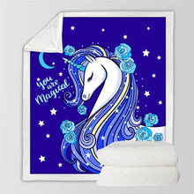 Load image into Gallery viewer, Unicorn Throw Blanket - 24 styles to choose