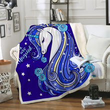 Load image into Gallery viewer, Unicorn Throw Blanket - 24 styles to choose
