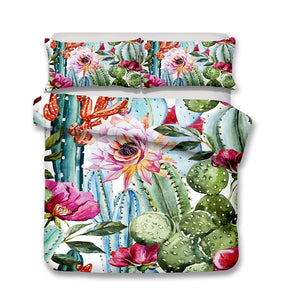 Cactus Watercolour Duvet Cover Set