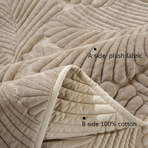 Bedspread Set 3pcs Palm Leaves