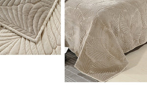 Bedspread Set 3pcs Palm Leaves