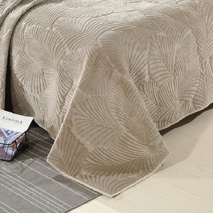 Bedspread Set 3pcs Palm Leaves